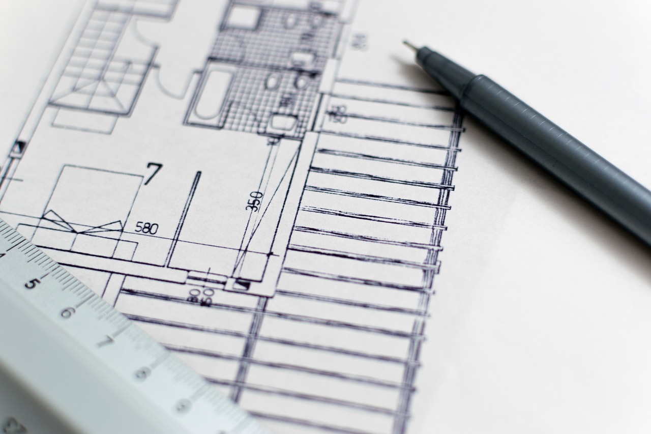 Vloer plan architectuur